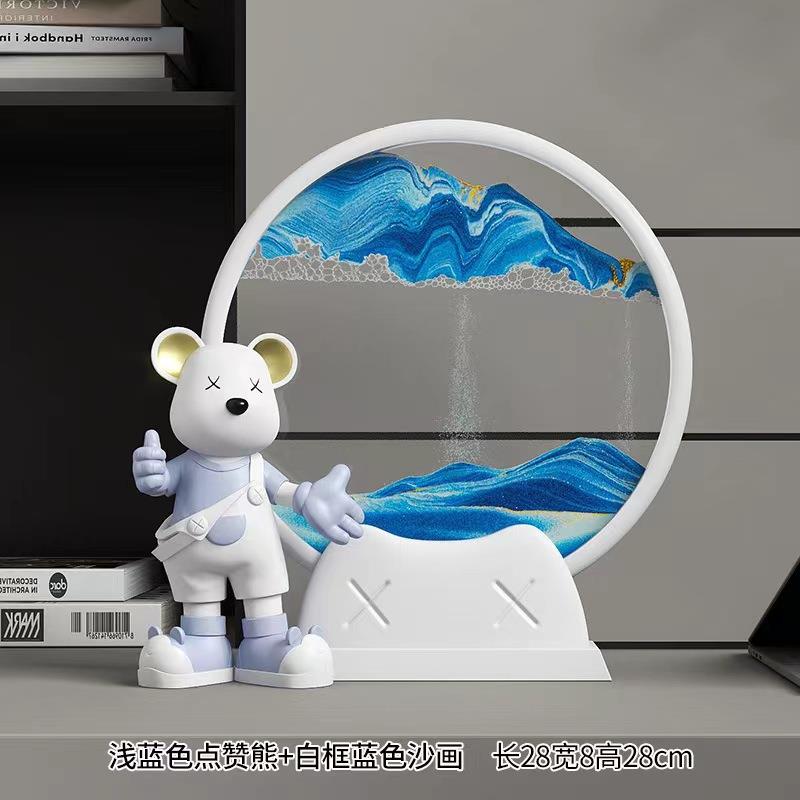 新款直销轻奢创意沙漏装饰品流沙画摆件客厅酒柜电视柜办公室网红