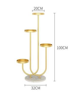 正品北欧铁式花子室架内客厅电视柜旁落地摆件轻奢大艺理石多层置