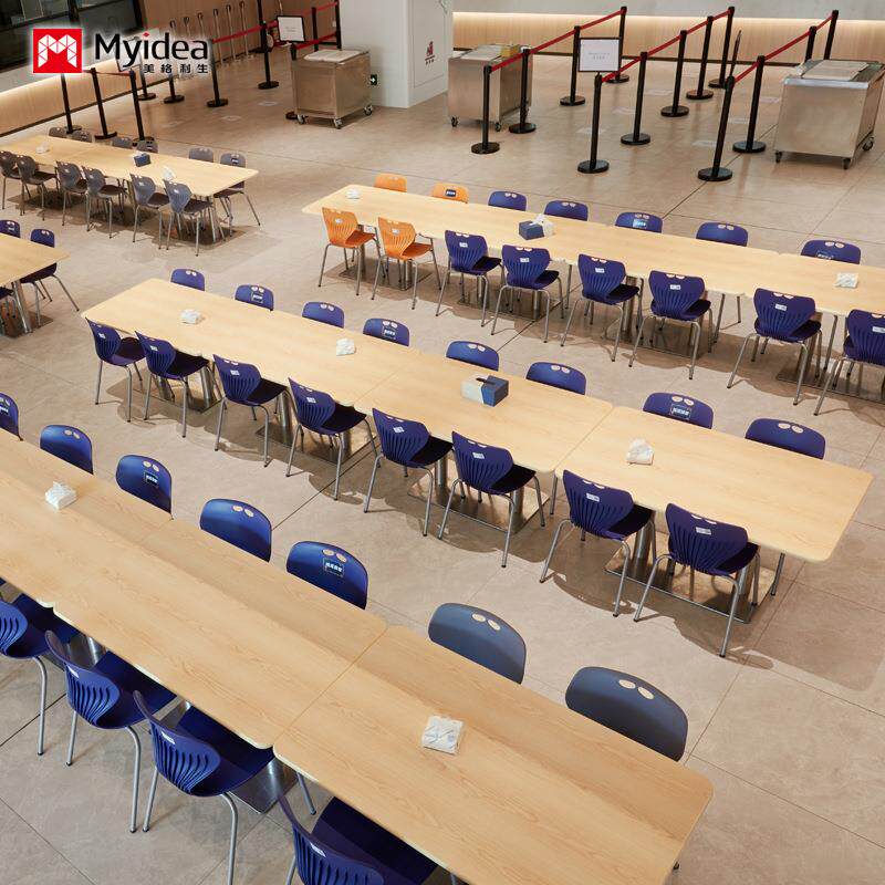 珠海板式四人餐桌不锈钢底盘餐厅学校食堂快餐店桌子餐饮家具配套