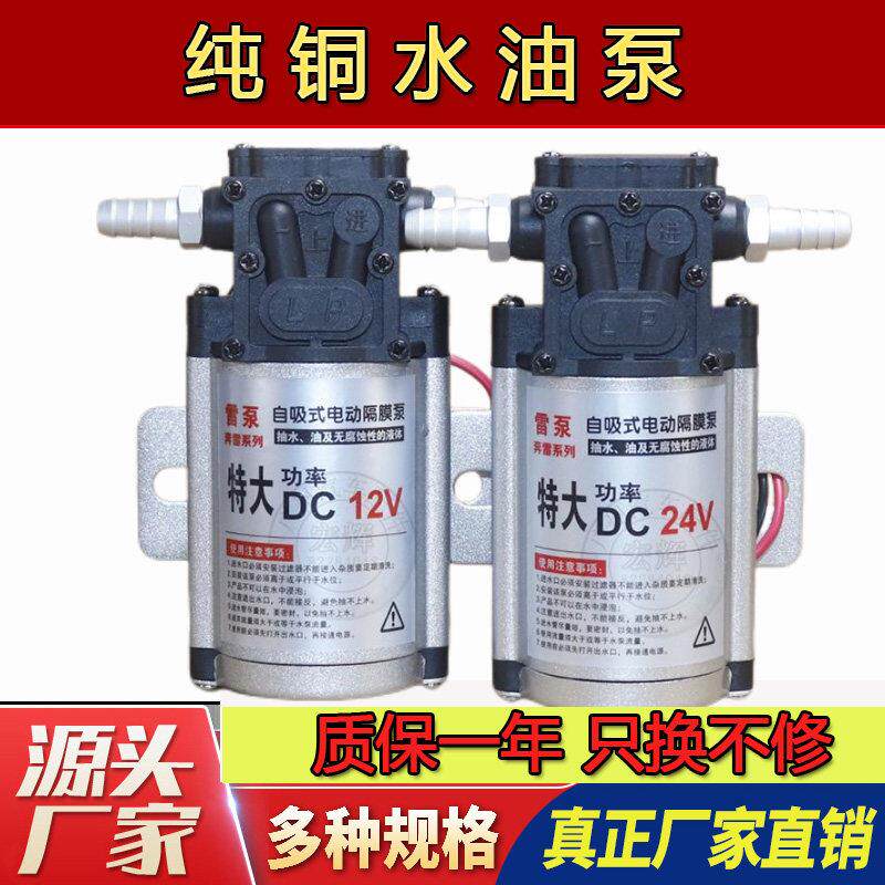 货车电动淋水器水泵新能源货车增压抽水泵煞车滴水自吸泵纯铜电机