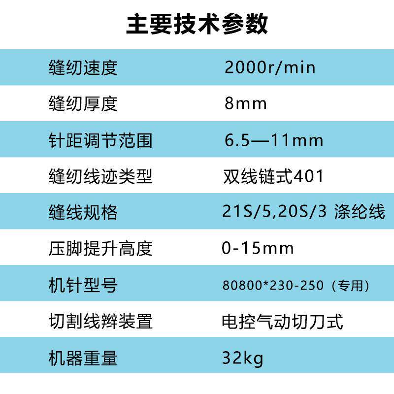 青工缝包机GK35-8A全自动双针四线缝袋机编织袋封口机工业缝包机