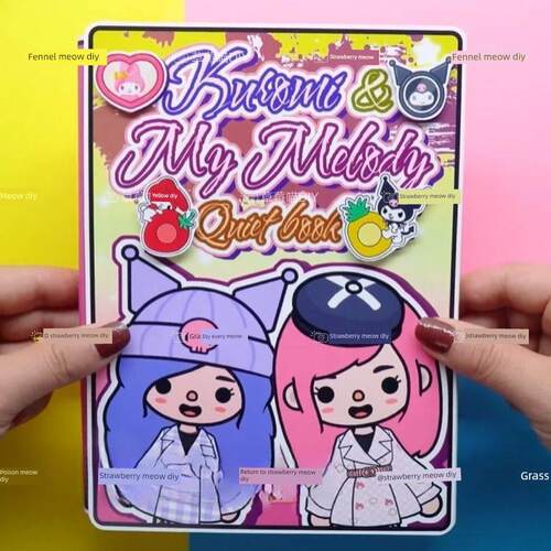 Toca World Quiet Book Toca Paper Dollhouse Melody Kurumi/Mer