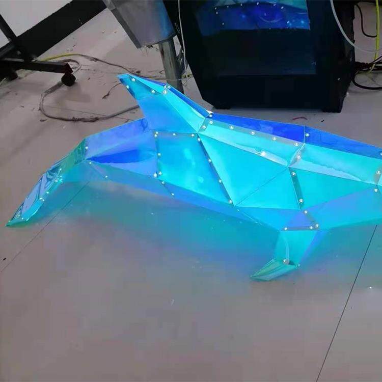 幻彩海豚发光挂饰商场中庭海洋主题吊饰挂件圣诞节场景布置装饰