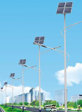 le能d太阳路灯6米新灯农村太阳能黑照明灯户外爆亮充电SYZMTYN0一