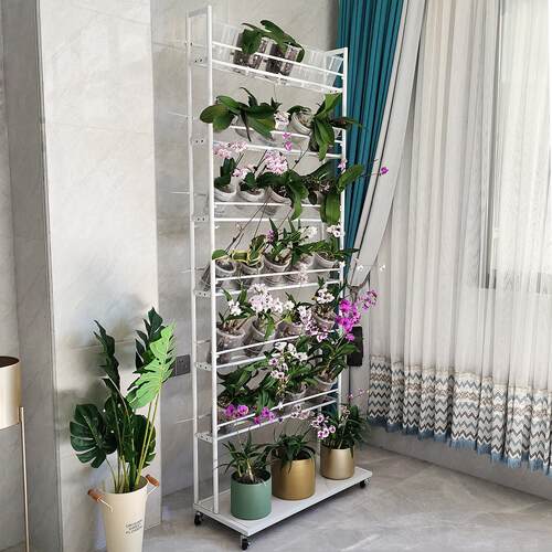 落地式蝴蝶兰花架国兰石斛兰多层家用阳台带轮可移动花店植物架子