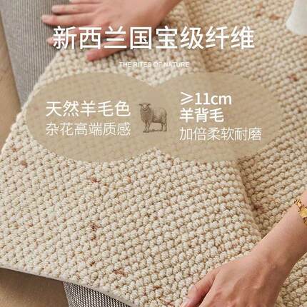 进口羊毛地毯奶油意式轻奢高级感客厅卧室2026新款绝美琥珀地毯