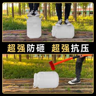 OF9D手提桶储水扁桶家用塑料桶加厚带盖油桶20升25升30升大口可加