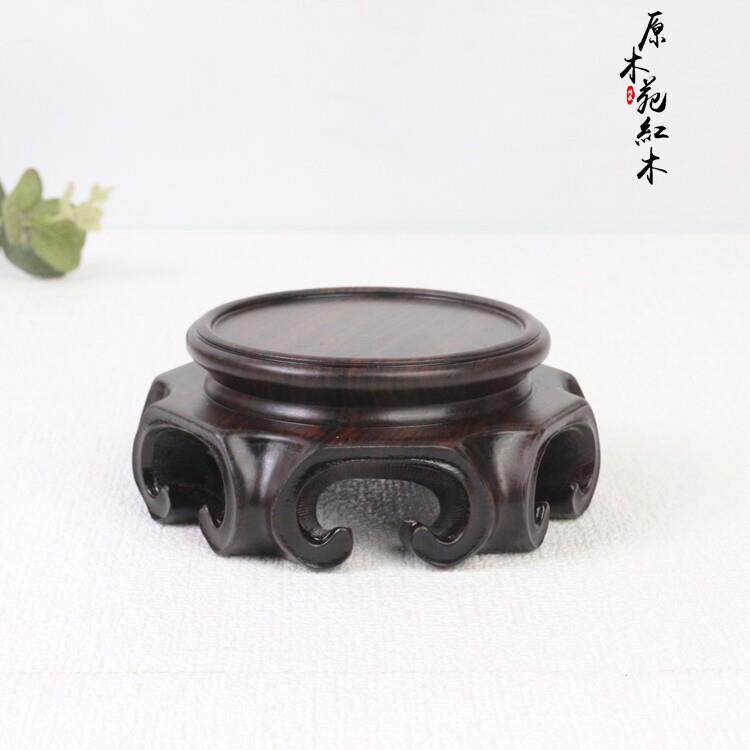 实木黑檀瓷器花瓶紫砂壶盆景底座香炉葫芦石头佛像摆件工艺品托