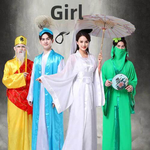 成人古装戏服小戏骨艾伦白娘子许仙服装反串白素贞古装演出服全套