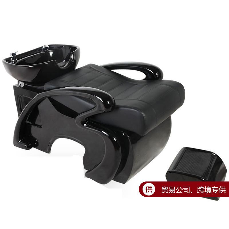 新款理发店洗头床发廊专用深陶瓷盆高档简约美发潮店半躺冲水床