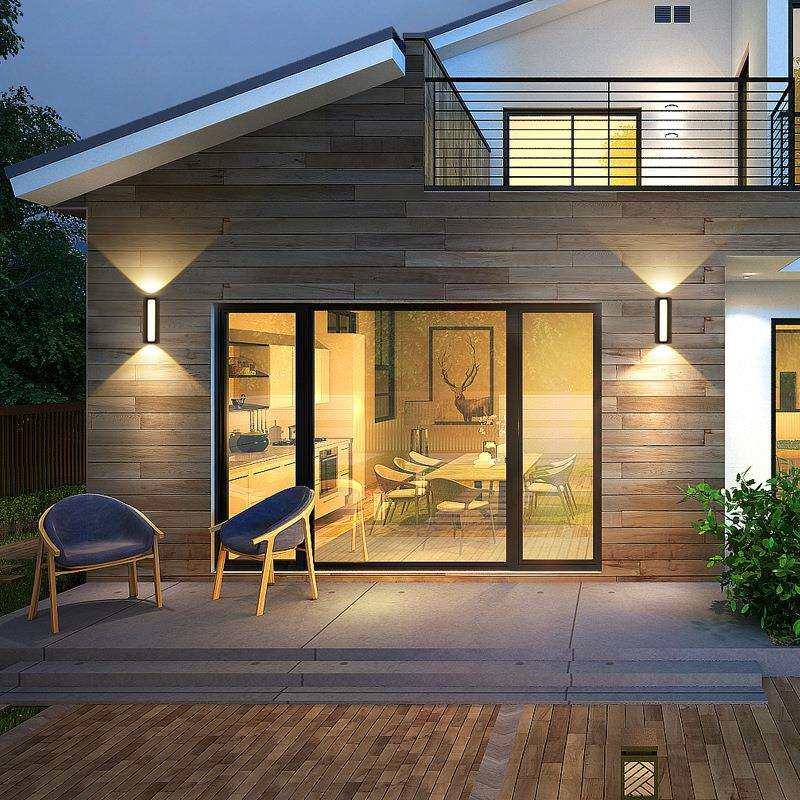 外墻壁灯台灯防834户水别墅庭阳灯led室外墙灯门口大门两侧院洗墙