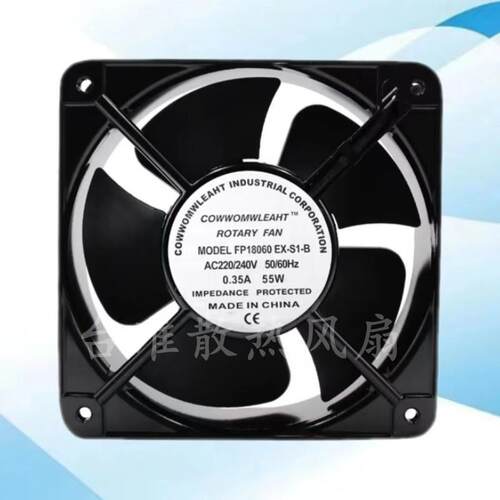 18M热风扇110v/220v/380Cv机柜散热风散机铜芯F0P1806EWKOX-S1-B