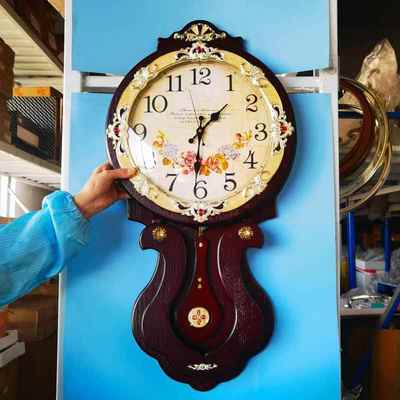 韩式新款创意客厅卧室别墅大号静音机芯电子石英挂钟摆钟