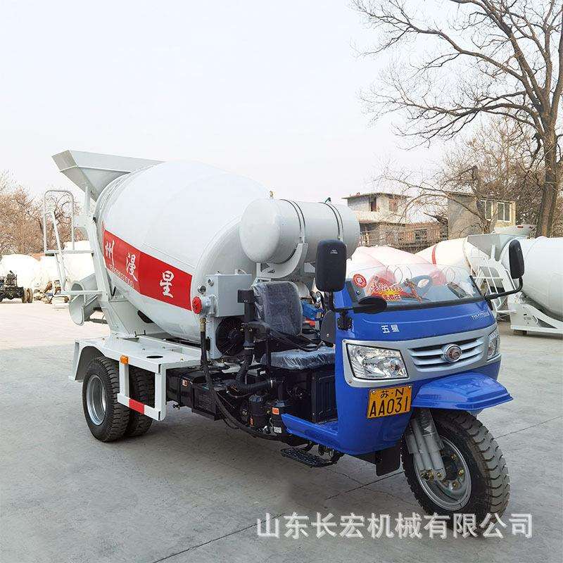 液压自卸式三轮运输车建筑工程用三马车建筑工地后卸式翻斗运输车