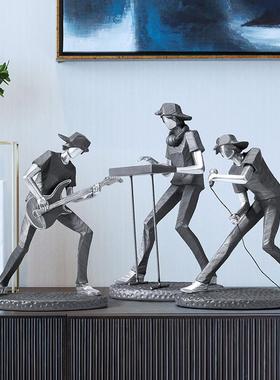 音乐摇滚乐队电吉他乐器家居装饰品摆件电视柜酒柜玄关架子鼓摆件