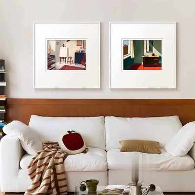 《时光绘梦》轻法式高级感卧室床头装饰画2025新款治愈系餐厅挂画