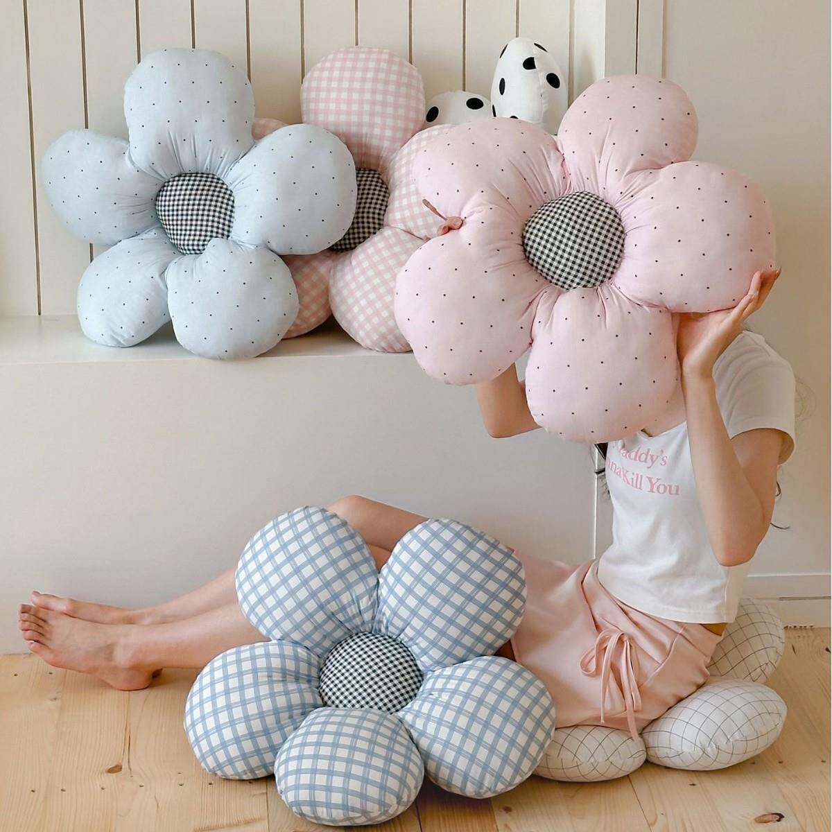 小清新花瓣抱枕坐垫客厅沙发靠枕办公室椅子靠背垫飘窗垫床上装饰