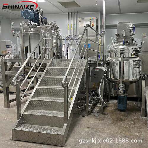 广州厂家膏霜粘稠物料真空乳化机双向搅拌高剪切乳化锅