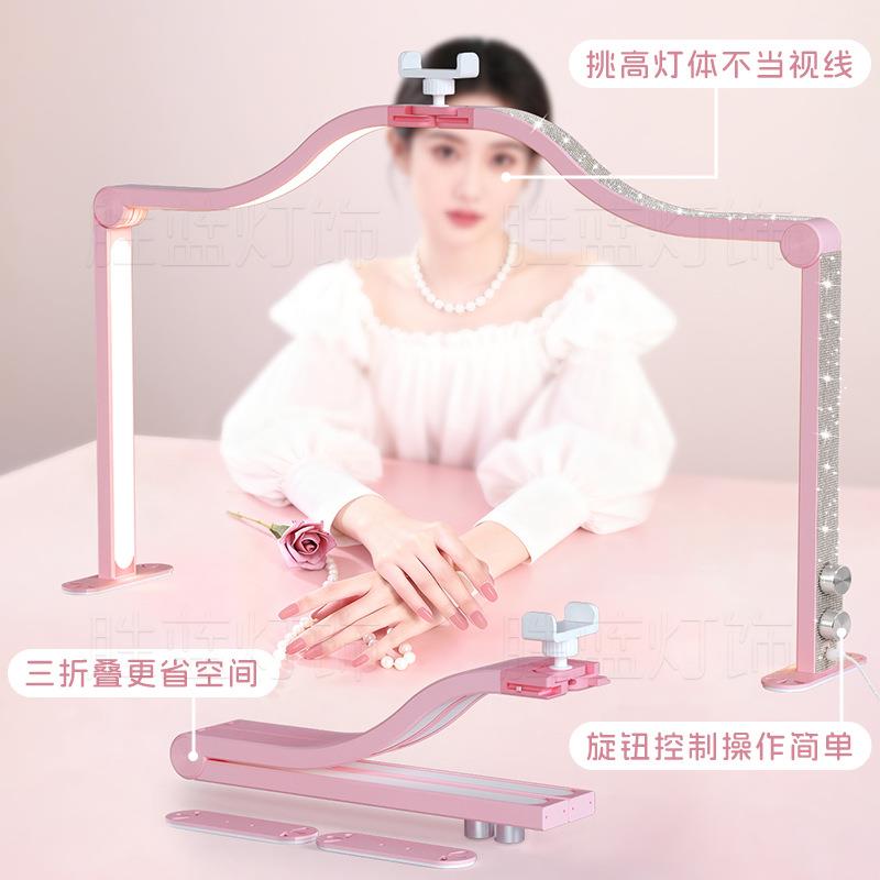美甲专用照明灯 跨境三折叠美甲灯折叠收纳LED纹绣纹眉 美甲台灯