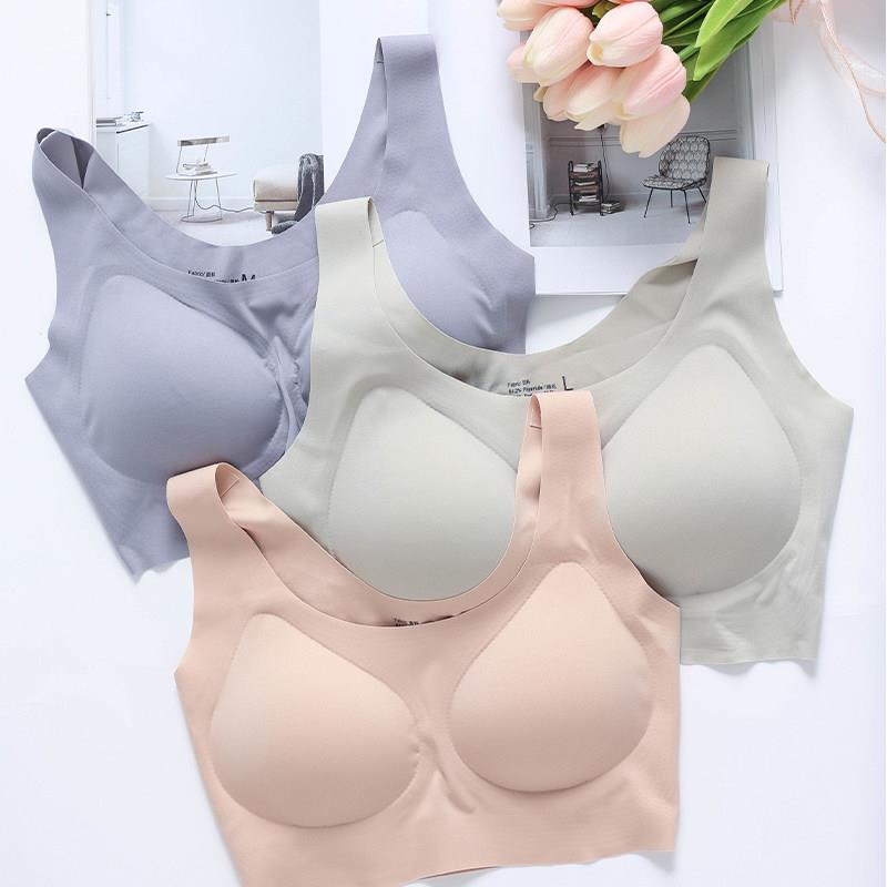 无痕背心式乳胶舒适运动内衣秋冬少女小胸聚拢无钢圈文胸薄款透气