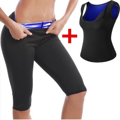 Sweat suit set, shapewear and compression pants, fitness