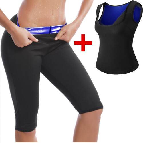 Sweat suit set, shapewear and compression pants, fitness