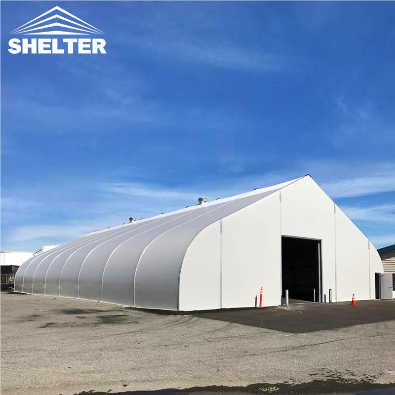 大跨度可移动库篷棚房仓建储弯柱仓大房户外机库篷房搭停机库蓬房