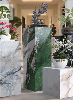 花园庭院岩板花架子客厅落地式轻奢高级感装饰立柱大理石摆件底座
