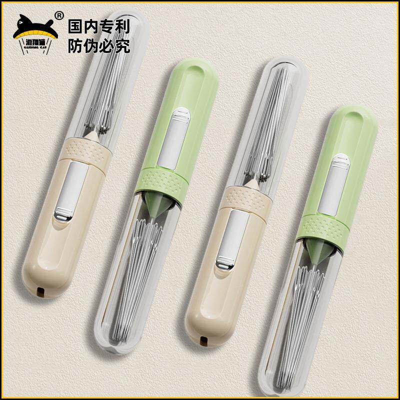 新款五合一拆线器穿针器老人家用便携小巧缝纫工具快拆磁吸针线器