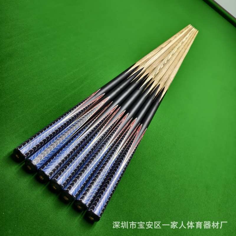 桌球杆批发黑八球房一体公杆台球杆美式大头波次杆分体斯诺克球杆