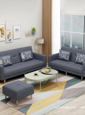 客发床新款两用可变床多功能折小户型厅实木科叠技布S388沙简约经