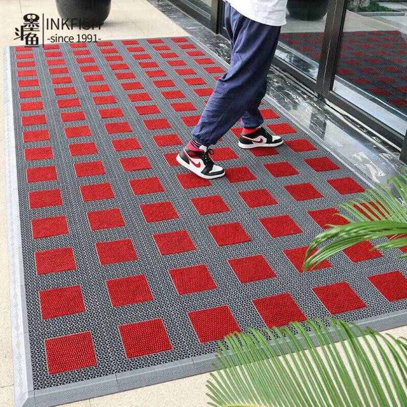 墨斗鱼商用拼块地垫防滑垫防水隔水三合一地垫M9300+毯面1.8cm