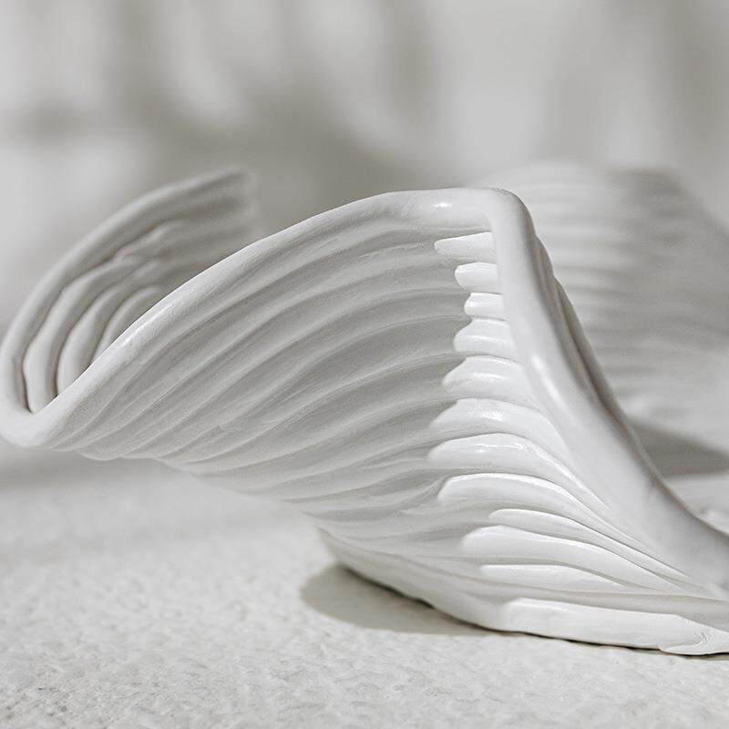 泥条手工陶瓷果盘餐厅客厅酒柜家居创意设计工艺品现代轻奢外销