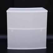 PP促销 带棚展台 台展架折叠塑料货架超市试吃台宣传广告桌促销