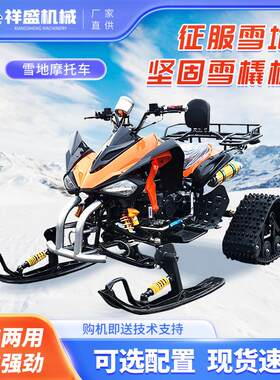 雪地沙滩车履带式成人四轮越野沙滩车雪陆两用冰面滑雪橇板摩托车