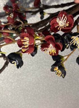 腊梅花仿真干支梅干枝梅花摆放花艺插花新单只/束轻奢餐厅客厅橱