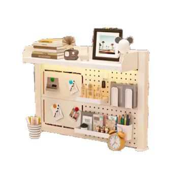 桌面置物架办公书桌多层书架铁艺桌上学生电脑桌上收纳洞洞板书架