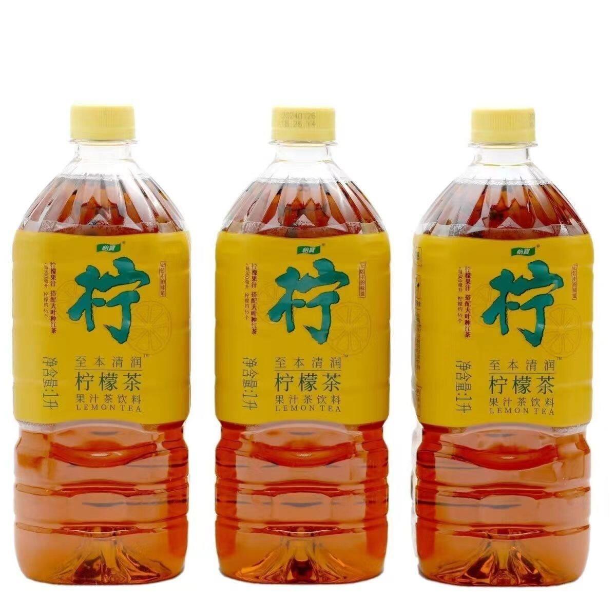 怡宝柠檬茶菊花茶饮料1L大瓶实惠装夏季火锅伴侣畅饮低糖整箱12瓶