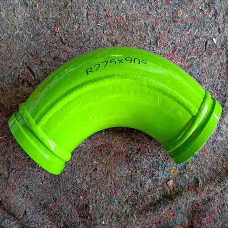 泵车混凝土耐磨弯头 铸钢单层加长弯头 双层耐磨合金弯管支腿