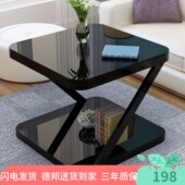 茶几简约北欧客厅钢化玻璃迷你小桌子创意沙发角几卧室组装 边几