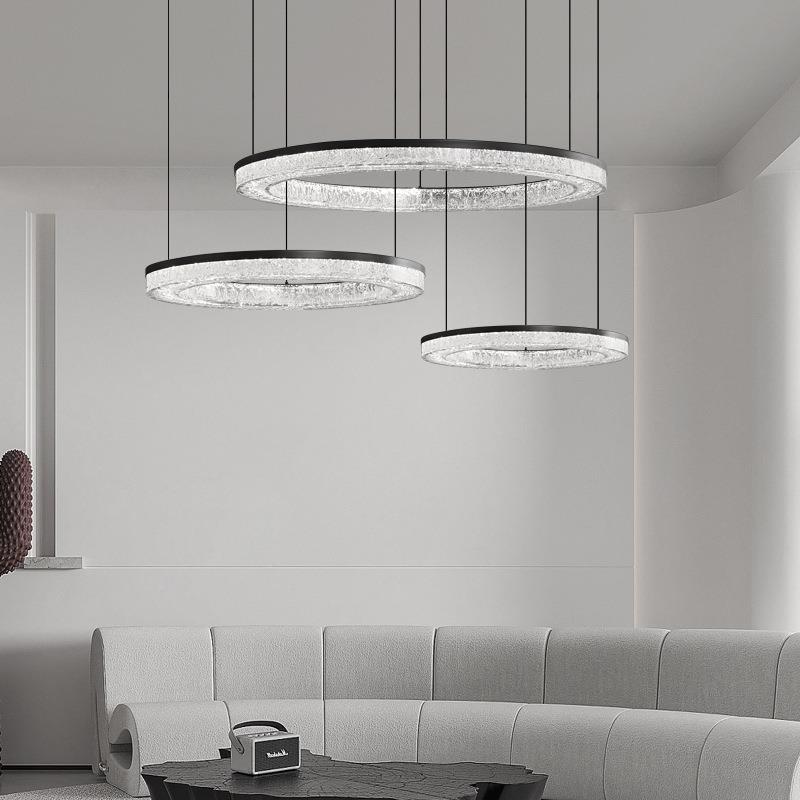 极简全铜高轻奢客端厅吊计灯大气别墅大厅设师简灯具约餐卧室厅吊