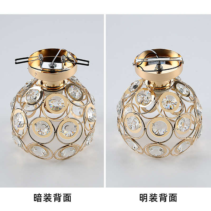 北欧过道灯走廊灯led吸顶水晶吊灯简约现代楼梯玄关灯门厅入户灯