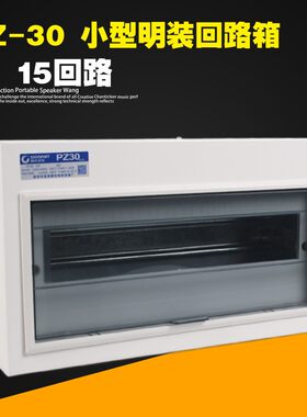15路家用配电箱明装室内布线箱空开断路器盒子强电箱PZ30回路
