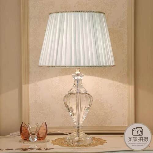crystal table lamp轻奢水晶台灯卧室床头别墅现代简约跨境床头灯
