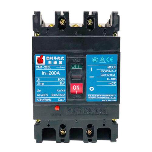 常熟开关CM1-225L/3300 225M 225H 3P塑壳断路器125 160A180A200A