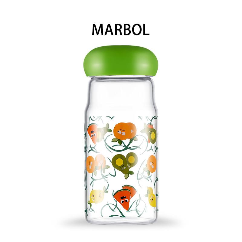 marbol创意玻璃杯小众设计高颜值耐高温fruit emotions水杯可携式
