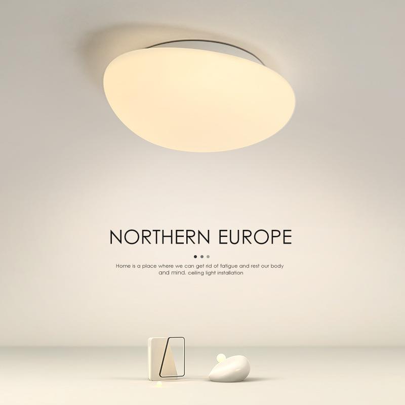 led吸顶灯鹅卵石过道玄关入户阳台卧室灯简约现代个性北欧书房灯