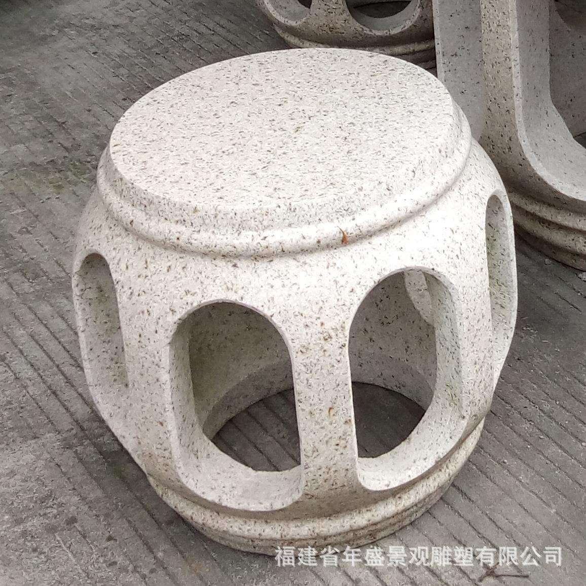 石桌石凳成品 福建石雕厂家 圆鼓凳雕刻古典家具庭院装饰摆件