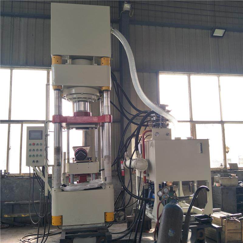 三梁四柱铁屑压饼机立式液压圆柱体铁矿粉压块机车床料铁屑压饼机
