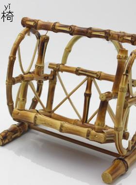 怀旧竹木制品风车模型家具装饰品摆件工艺品茶几卧室摆设创意家居